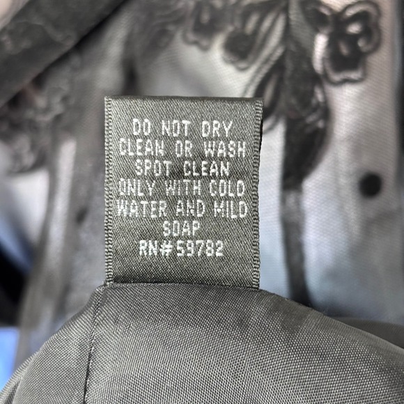 Adrianna‎ Papell Dress Womens Size 20W Black Lace Strapless Blue Evening Party - Picture 13 of 14